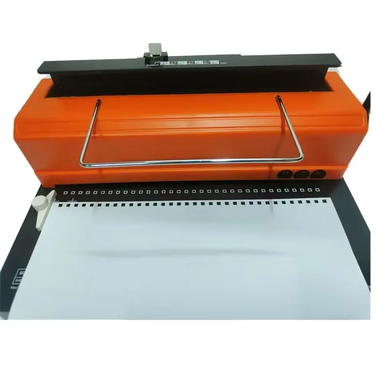 Manual Double Loop Spiral Wire Twin Ring Wire-O Binding Machine for Notebooks