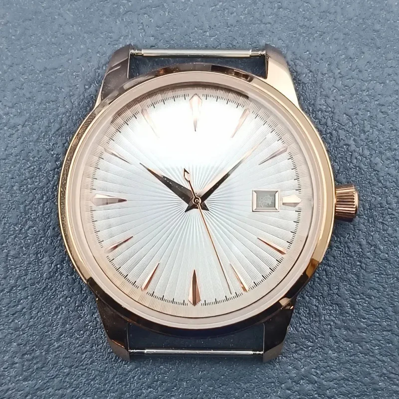 Rose gold watch Presage 40mm 316L stainless steel  suitable for NH35 NH36 automatic movement spare parts 5Bar waterproof