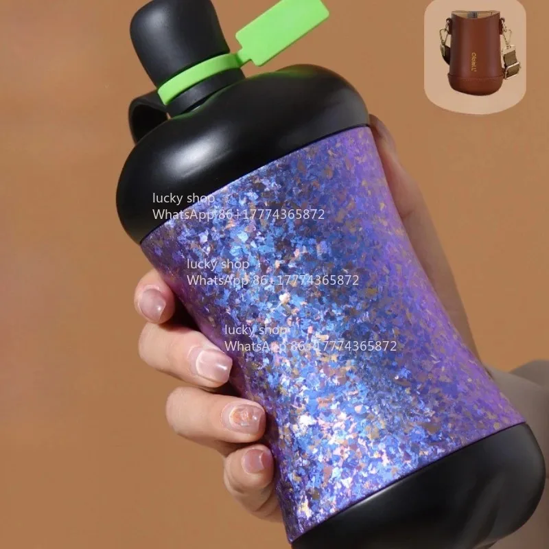 High-value Thermos Cup 2025 New Portable Titanium Cup Straw Birthday Gift