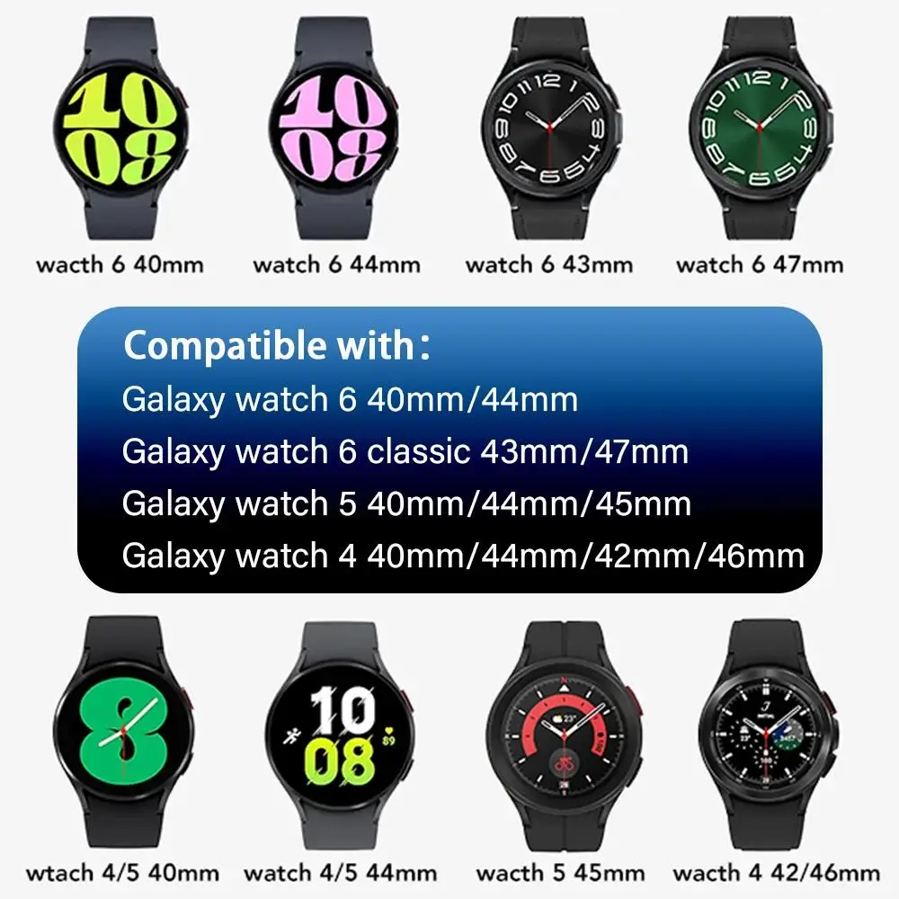 Ремешок для Samsung Galaxy Watch 4 5 Pro 6 classic 46 мм 44 мм 40 мм 45 мм 20 мм без зазоров Спортивный силиконовый браслет Galaxy Watch 4 ремешок