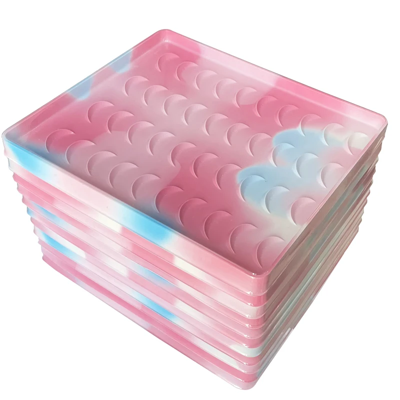 MEW 50/100/300/500 Pcs Colored Eyelash Packaging Box Wholesale Lashes Boxes Case 8-25mm Empty Makeup Eyelash Package Boxes