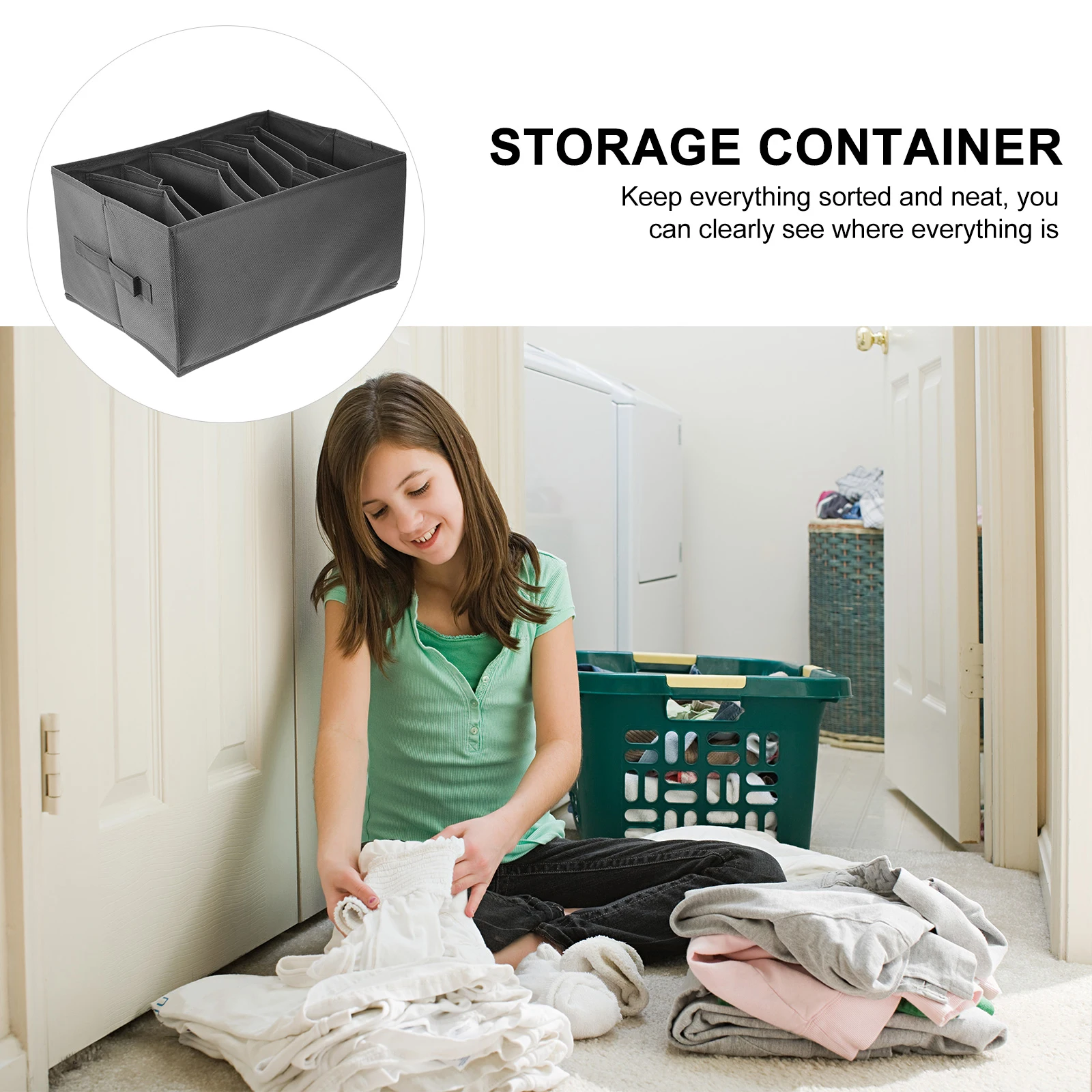 

Foldable Household Wardrobe Clothes Organizer Multi-Grid Storage Box for Pants Shirts Underwear Organizer Holder