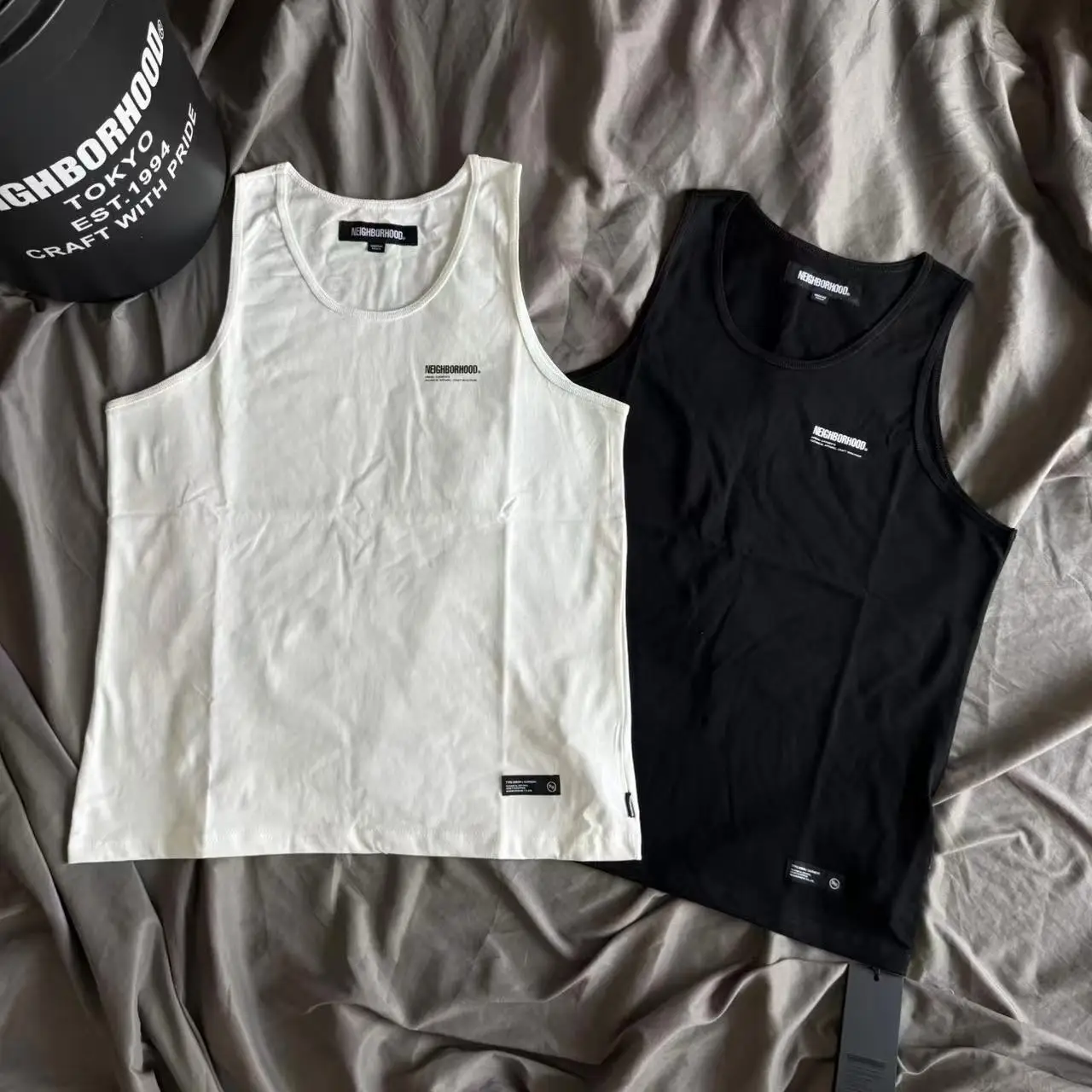 Loose Fit Large Size Sleeveless Outdoor Vest Unisex Summer Basic Style NBHD Military Trend City Walk Casual round Neck Cotton