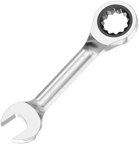 

1/2" Anti-Slip Ratcheting Wrench, 72-Tooth SAE 12-Point CR-V Spanner for Tight Spaces