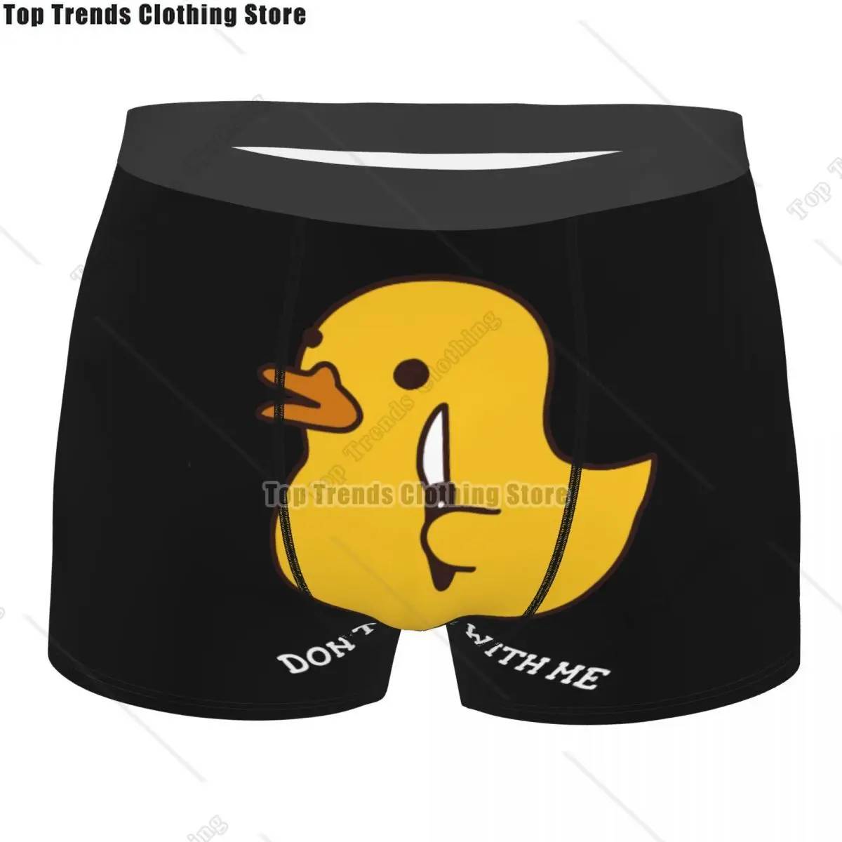

Don't Duck With Me Rubber Duck Switchblade Боксеры Шорты Мужские трусы Нижнее белье Крутые трусы
