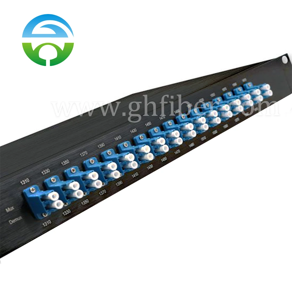 Dual Fiber Rack for Mux and Demux, CWDM 1260-1650nm, 19 in Rack