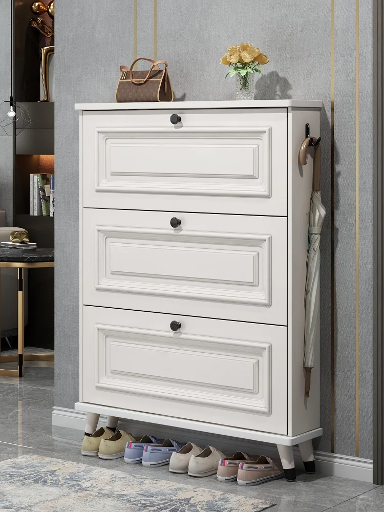 American ultra-thin tipping bucket shoe cabinet household door