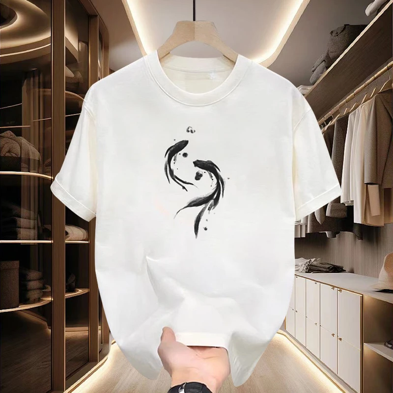 

Американская футболка Ruffian Handsome Ins Street, мужская и женская футболка с тяжелым принтом и короткими рукавами, молодежная летняя брендовая свободная футболка