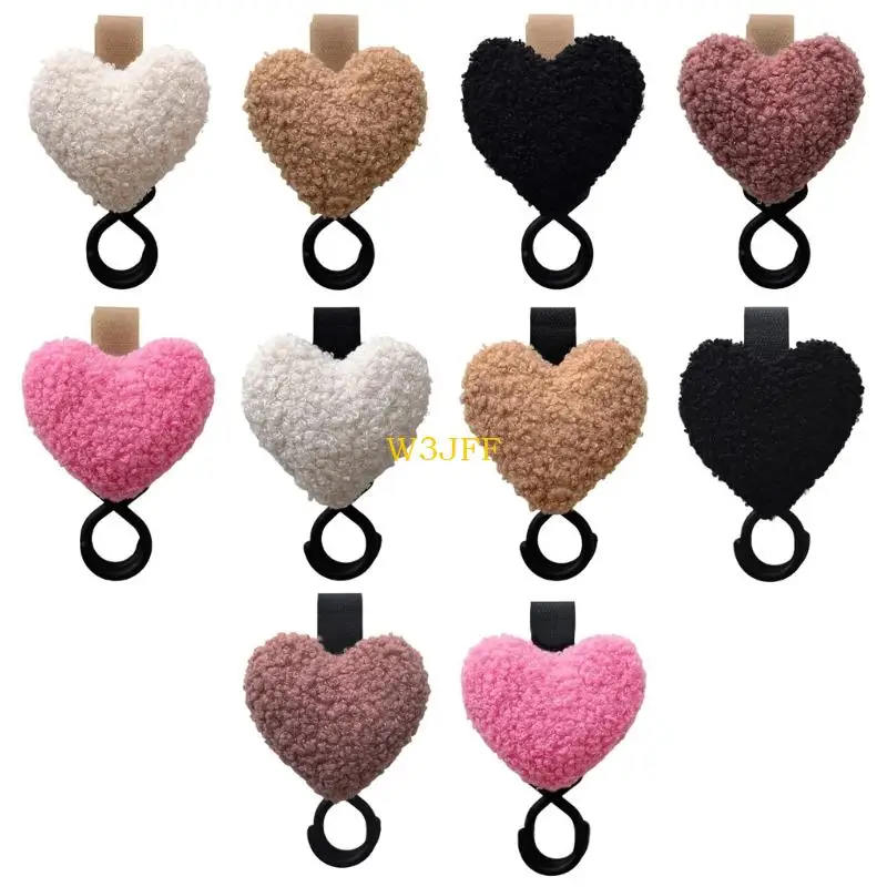 

W3JF Strollers Hook Heart Cart Rack for Hanging Bag Drooling Bib Pram Hanger Organiser Essential Baby Product
