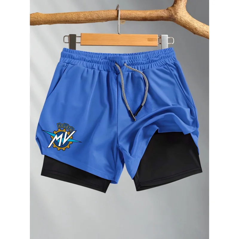 Pantalones cortos Augusta Mv Agusta para hombre, pantalones cortos deportivos para fitness, pantalones cortos ajustados informales para entrenamiento en la playa, estilo diario