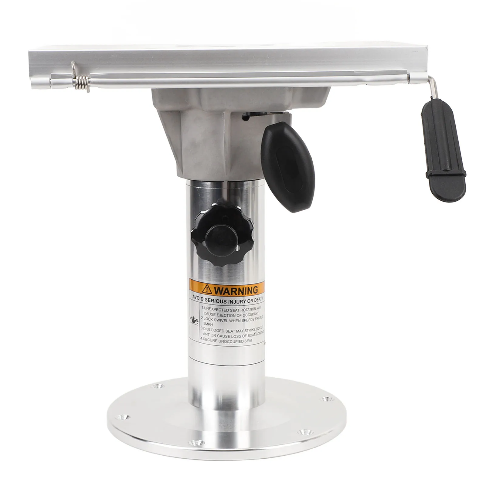 보트 시트 받침대 알루미늄 합금 - 360 °   회전식, 330-480mm 높이 조절 가능 및 탈착식, RV/요트/해양용 내구성 있는 해양용