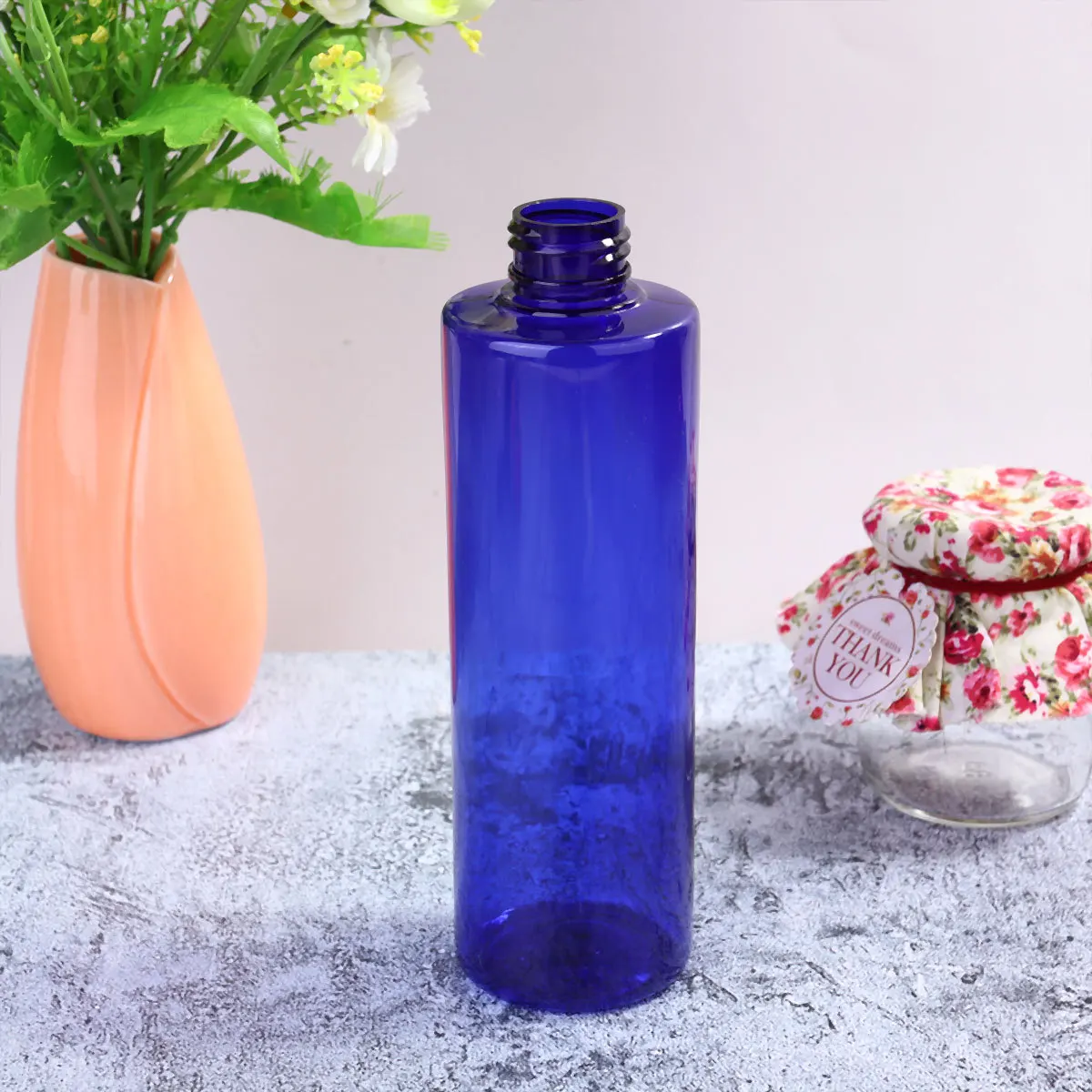 

6Pcs 250Ml Empty Bottle Reusable Lotion Bottle Dispenser for Essential Oil Blends Shower Gel Hand Cream Shampoo Container Blue