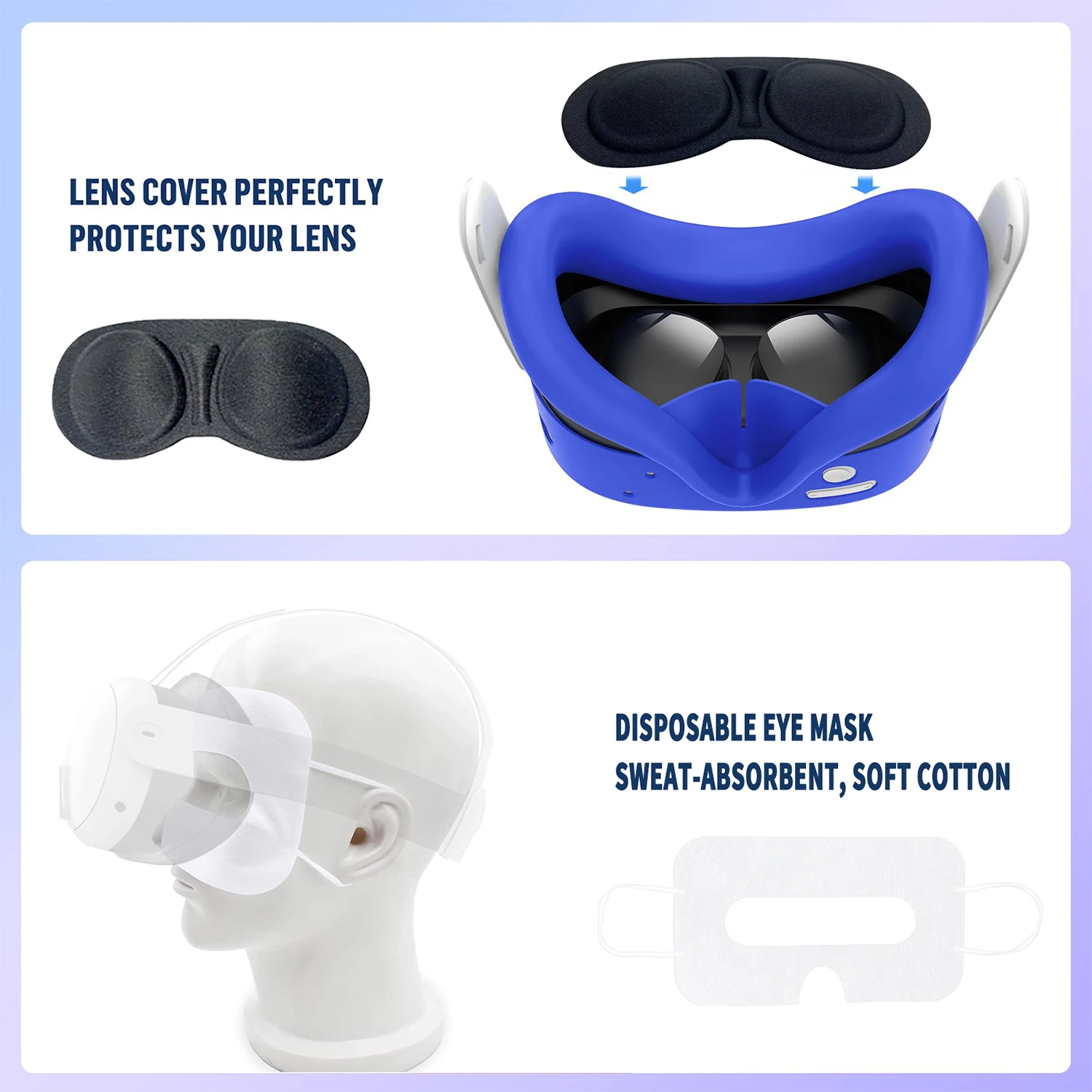 Silicone Protective Cover for Meta Quest 3S Accessories，VR Headset Controller Anti-Scratch Soft Shell Case For Oculus Quest 3S