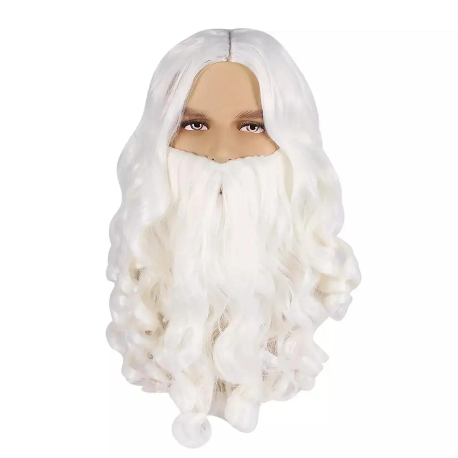 Santa Hair and Beard Set for Christmas Dress up for Holidays Cosplay Props