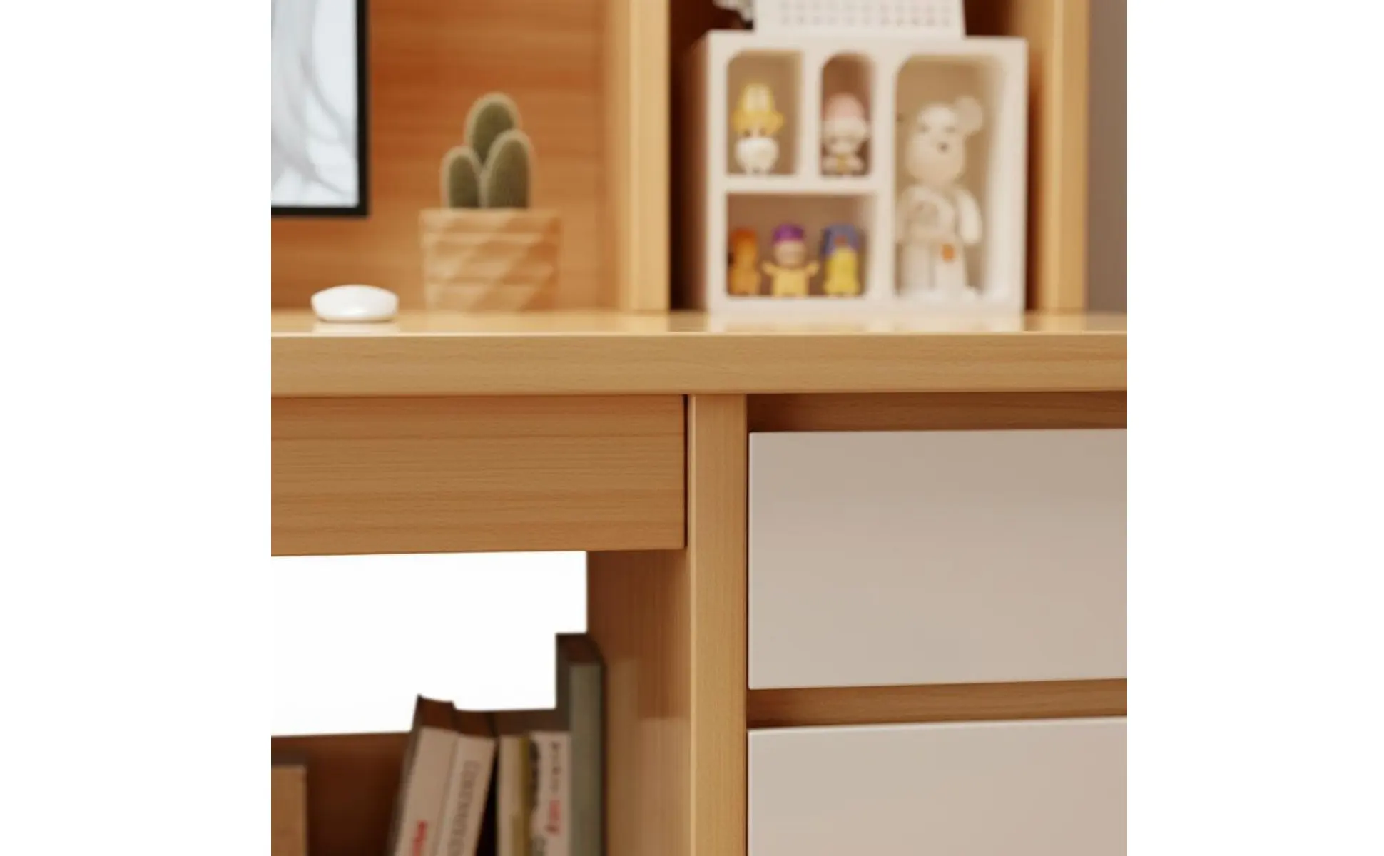 Computer Desk with Shelving Unit Multi-Functional Study Desk with Shelving Unit Home Furniture Space Saving Wide Desktop