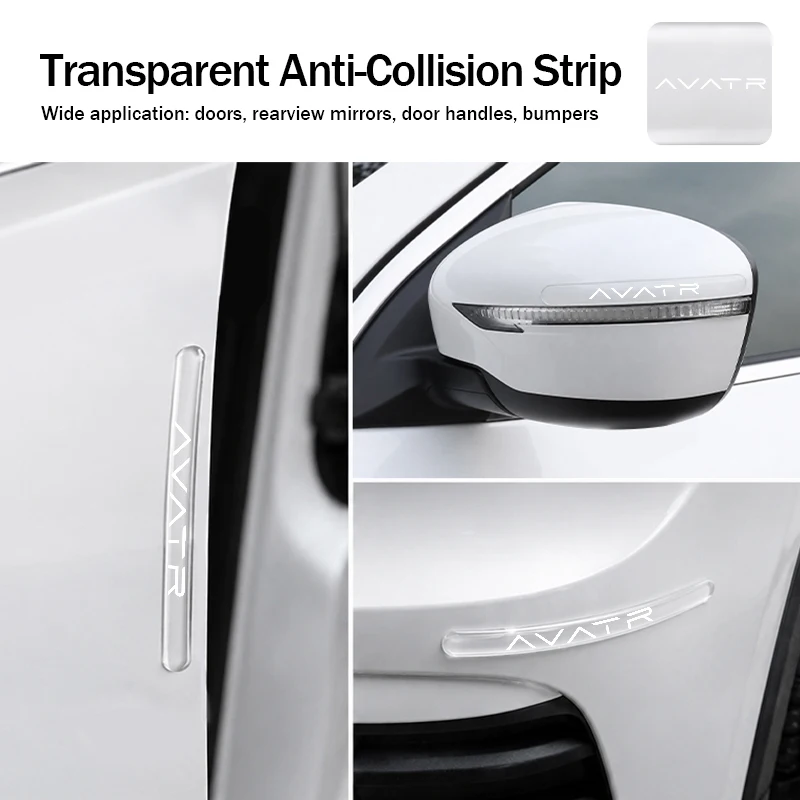 4 pièces, autocollants transparents pour protéger les bords des portières de voiture, bandes anti-choc pour Avatr 06. ‌   2025 06T ‌   07 ‌   11 ‌   12 ‌   SUV 07L ‌   2026