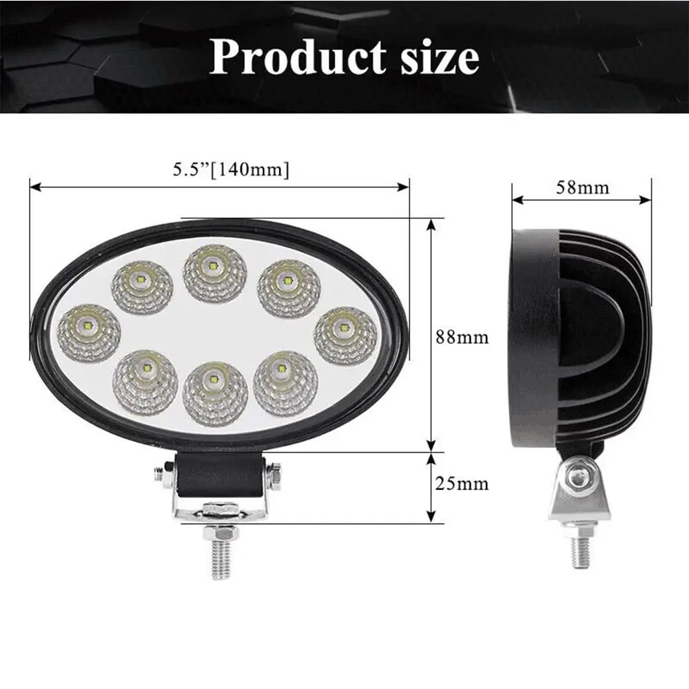 Traktor Oval LED Scheinwerfer Harvester Arbeit Licht Kopf Lampe für Offroad John Deere Sprayer Kubota Toyota Farm Equipment Seeder – Detail 5