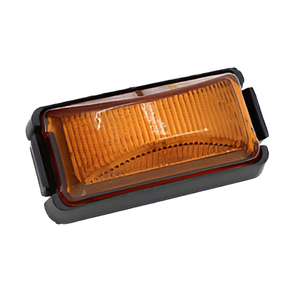 2Pcs 6-LED Amber Side Marker Light Clearance Lamp 10V-30V for Car SUV Van Lorry RV Bus Boat Trailer Truck