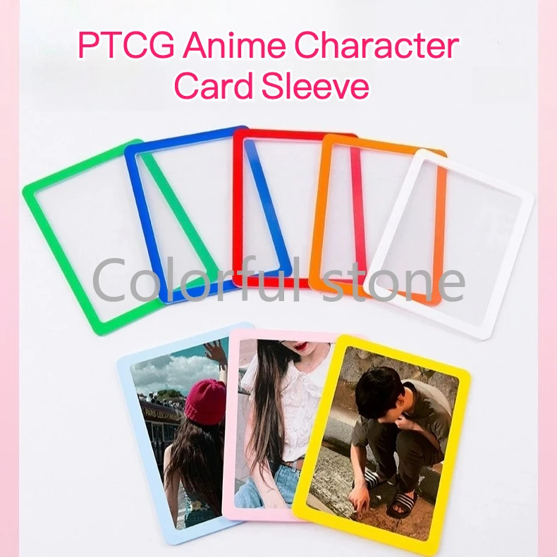 8pcs/set PTCG Anime Character Game Card Sleeve 8 Colors High-definition Card Holder Card Film Sleeve Protective Shell Gift Toy