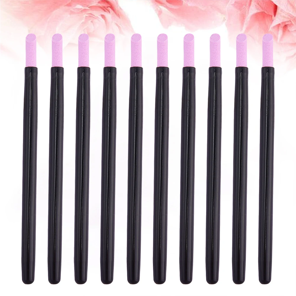 10 قطعة قلم نقش الأظافر أدوات مانيكير أقلام تلميع البشرة السوداء للعناية بالأظافر صالون المنزل استخدام دائم قابلة لإعادة الاستخدام