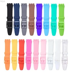 12mm 16mm 17mm 19mm 20mm Silicone Replacement Watchband for Swatch Sport Rubber Women Colorful Band Strap Bracelet Accessories