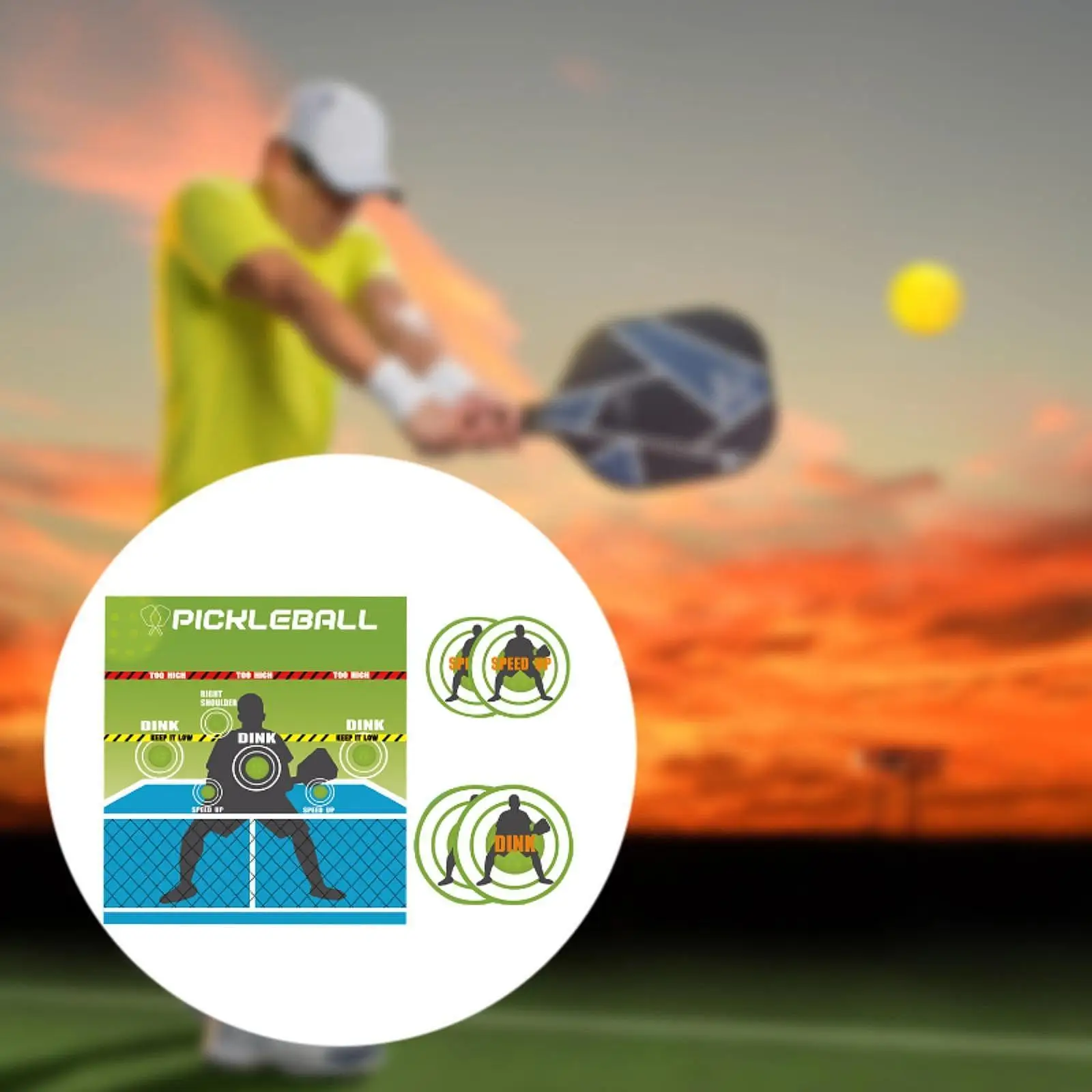 

Pickleball Dink Pad для мужчин и женщин Pickleball тренировочный коврик для плаката для спортзала