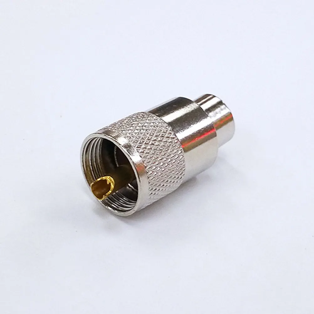 10Pcs Rf Connector Pl259 Solder Connector Plug with Reducer for Rg8u Rg58-3 Coaxial Cable High Reliability Vibration Resistance