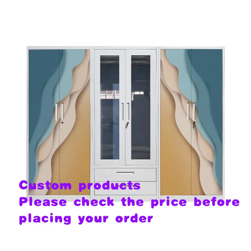 custom.Modern Luxury Steel Movable Wardrobe Easy-to-Assemble Hanging Furniture Living Room Laundry Dining Workshop Hall Hospital
