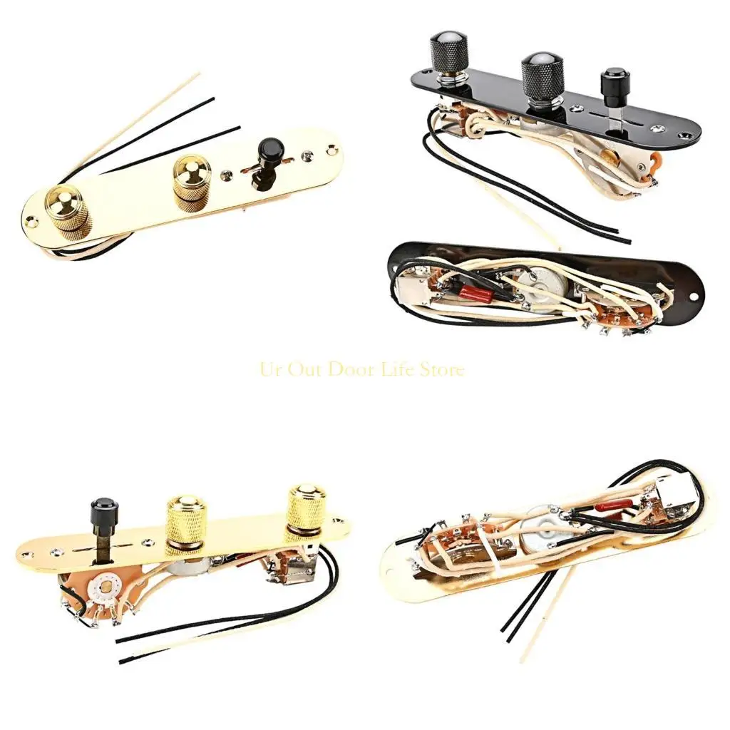 

77UF Prewired 3 Way Loaded Switch Wiring Harness Knobs with Mounting Screws Ferrules