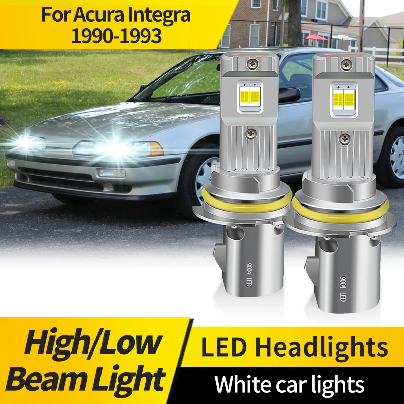 

2PCS For Acura Integra 1990-1993 9004 HB1 LED Headlight Hi/Lo Beam 30000LM Super Bright 6000K 12V 40W White LED Light Plug &Play