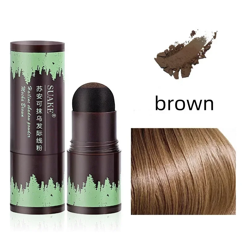 Устойчивая к поту пудра для теней для макияжа, черный, коричневый, натуральный на ощупь, пудра для линии волос, стойкая, легко окрашивается, водостойкая