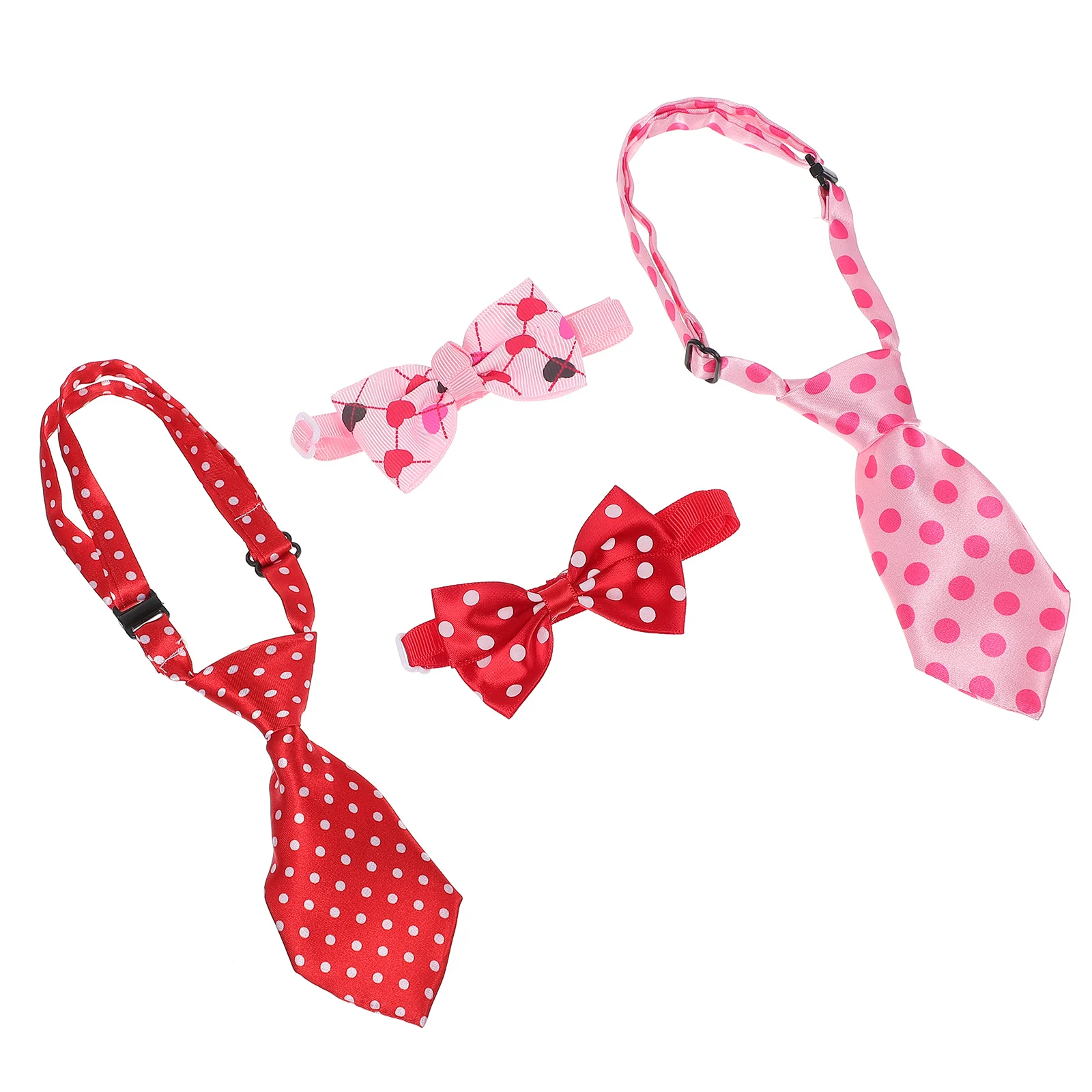 

2Sets Pet Tie Accessories Valentine's Day Party Dog Cat Bow Tie Festival Neckties Decorative Costume Prop Party Pet Neckties