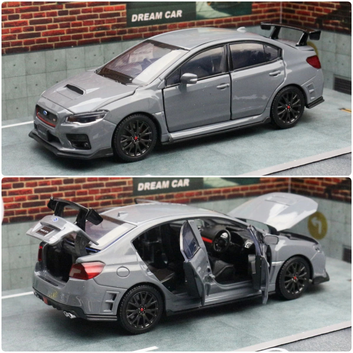 1/32 Subaru STI WRX S207 Toy Car Miniature Model JKM Diecast Alloy