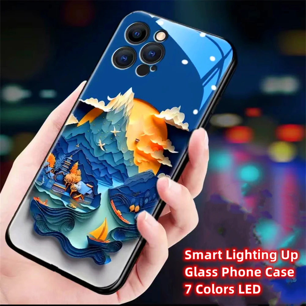 Pc Case Tempered Glass - Snow Mountain Pretty Scenery Smart LED