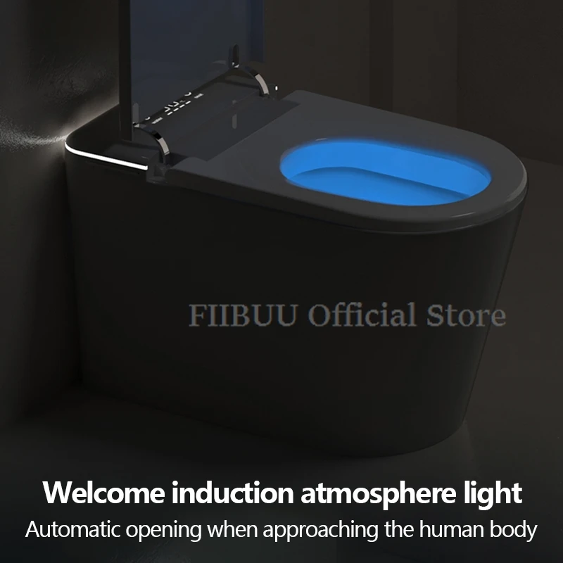 Smart Toilet Bidet Built In With Water Tank One Piece Intelligent Toilet Auto Open Heated Seat Dryer Remote Control Elongated