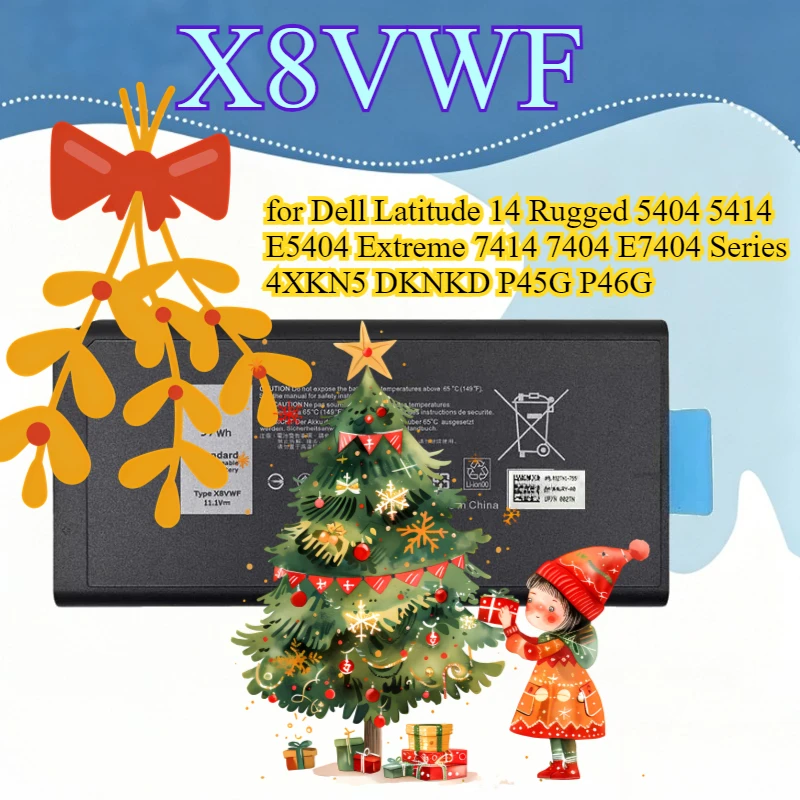 

Аккумулятор для ноутбуков Dell Latitude 14 Rugged 5404 5414 E5404 Extreme 7414 7404 E7404 Series 4XKN5 DKNKD P45G P46G 97Wh/65Wh