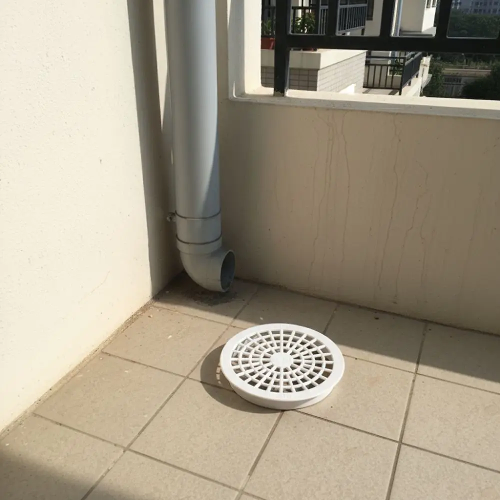 Durable Plastic Roof Floor Drain Round Anti-blocking Rain Pipe Cap Gutter Leaf Trap Drainage Plumbing Fitting