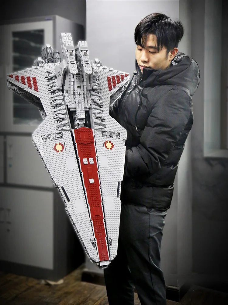 Mould King 21005 Star Plan Spielzeug Das MOC-0694 Republic Attack Cruiser Star Destroyer Modellbausatz Kinder Weihnachtsgeschenke