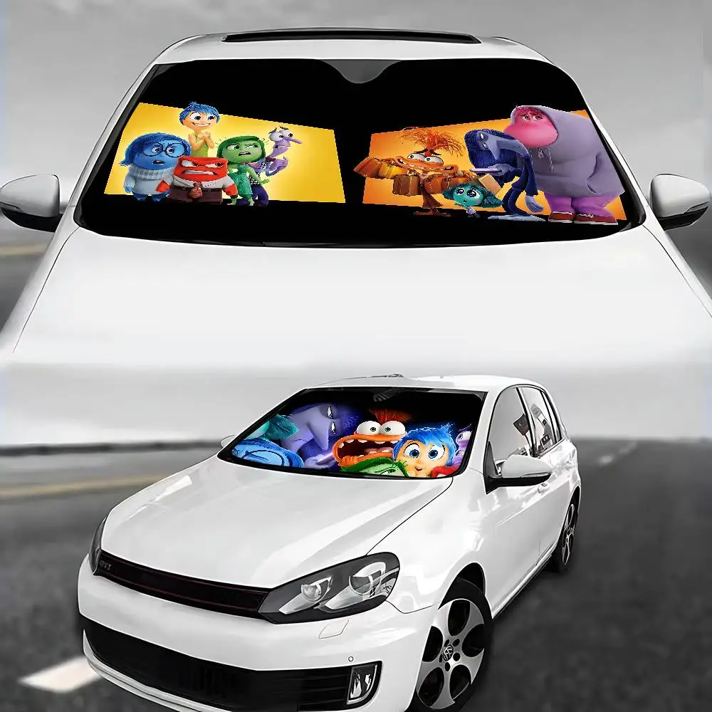 Cute I-inside Out Car Sunshade Curtains 130x70cm Car SunShade Windshield Cover UV Protection Auto Visor Accessories For Cars