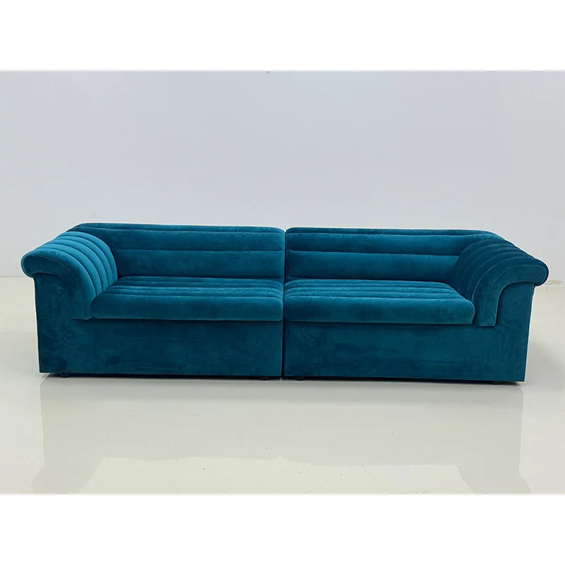 pk-Retro light luxury sofa velvet living room large apartment sofa high-end villa module combination sofa