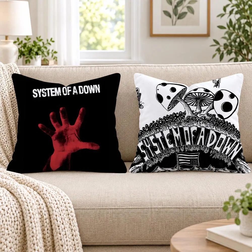 Band S-System of a Down Cushion Cover Short Plush Double-Sided Printing Sofa Bedroom Pillow Case Aesthetic Home Decor