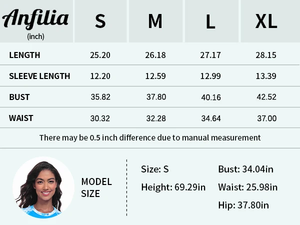 Anfilia Women Rash Guards Short Sleeve Printed UPF 50+ Lightweight Quick Dry Swim Shirt