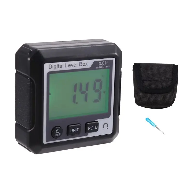 AT19-Digital Electronic Level Digital Angle Fnder 90°Magnetic Inclinometer Protractor Precision Level Measuring Inclinometer