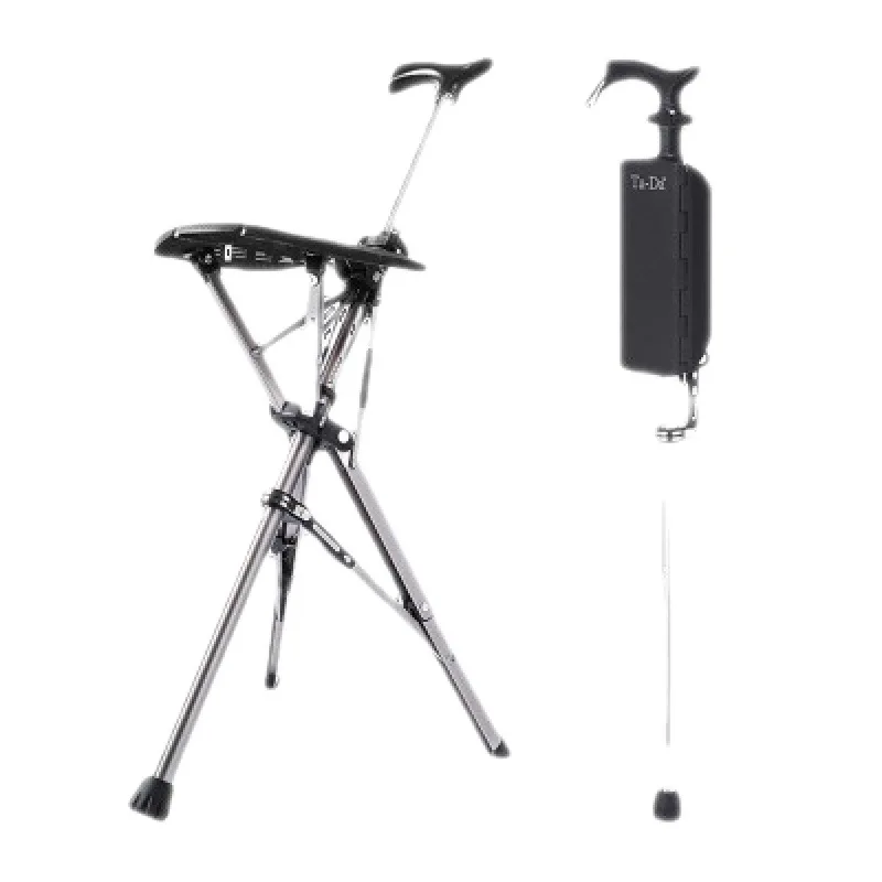 

Chair Aluminum alloy cane stool Folding cane chair Elderly cane stool