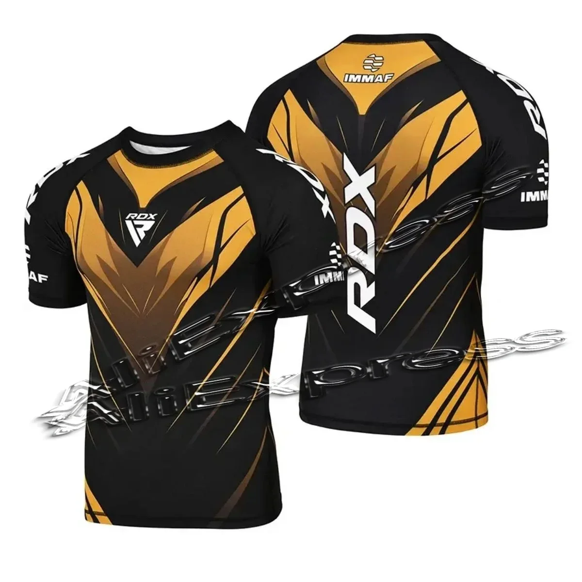 2026 Sommer Neuer Stil MMA Rashguard Herren Geometrischer Druck Schnelltrocknend Kurzarm Kompressionsshirt für Training & Sport Kinder – Detail 5