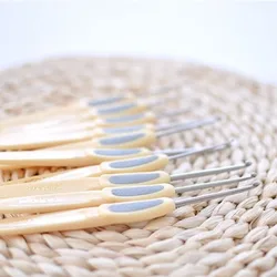 New Stainless Steel Crochet Hook Soft Handle Yarn Weave Sweater Crochet Needle DIY Weaving Tool Knitting Needle Sweater Weaving