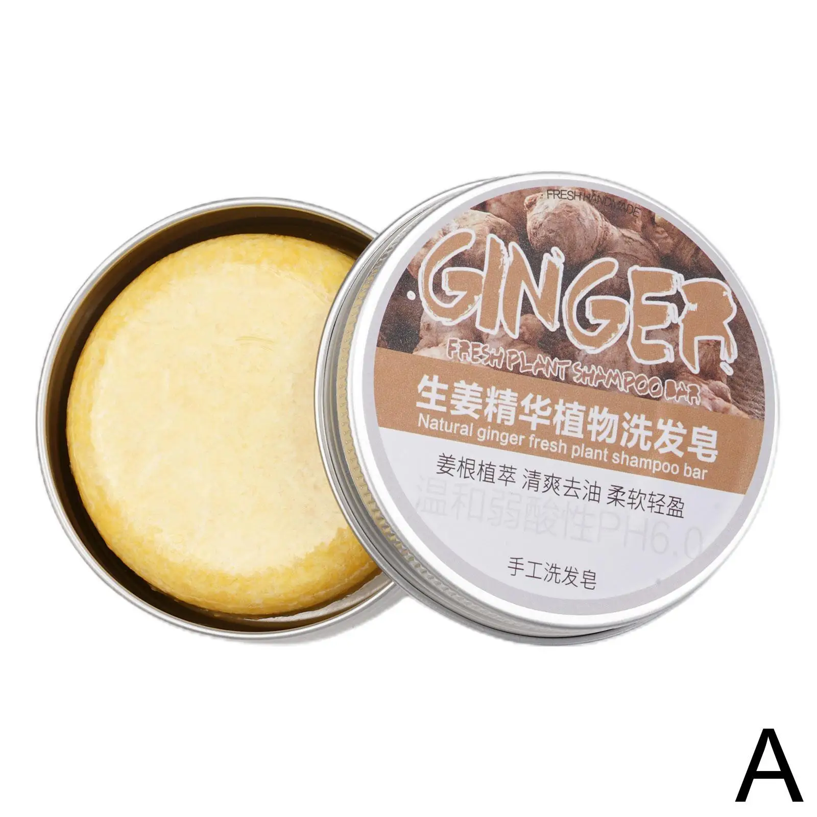 2PCS Ginger Polygonum Soap Shampoo Soap Cold Processed Soap Hair Shampoo Bar Pure Plant Hair Shampoos Hair Care