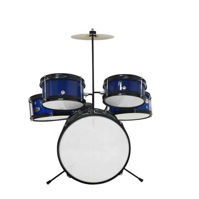 Blue Color Customized 5 Pieces Tom Toms Connect Bass Drum Kids Drum Set Children Jazz Drum Set view 6