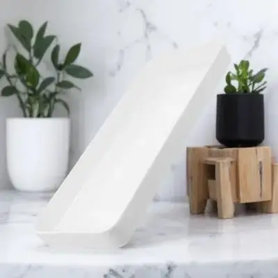 

Vanity Tray Smooth Bathroom Storage Tray for Countertop Cosmetics Organizer Desktop Sundries Organizer Storage Plate