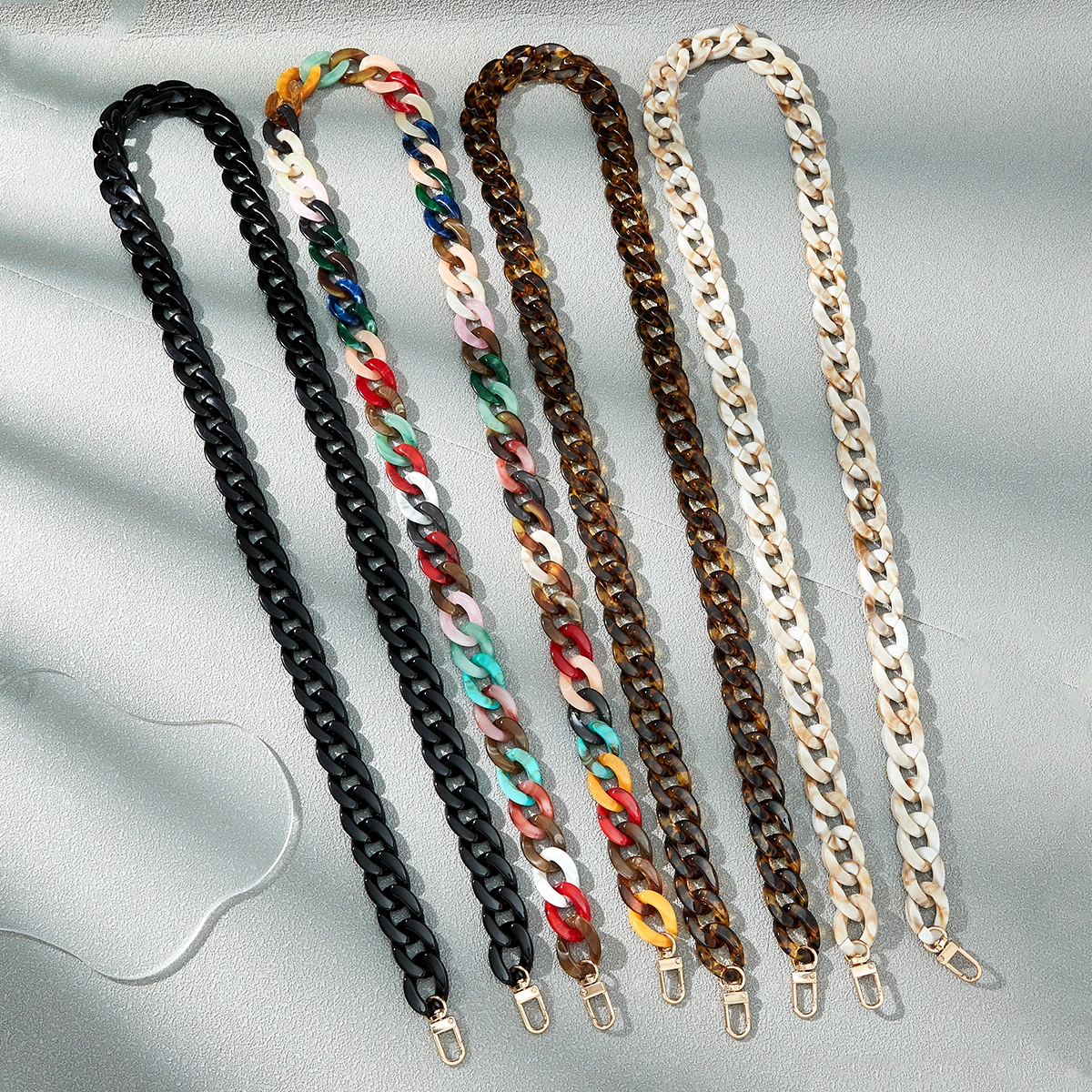 110cm Retro Long Style Cellphone Chain Slant Hanging Phone Jewelry Acrylic Telephone Strap Cord Anti-Loss Mobile Phone Lanyard